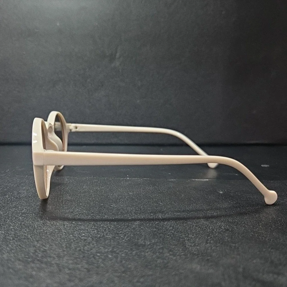 Kids Round Retro Sunglasses, Matte Cream, Vintage Style, UV Protection